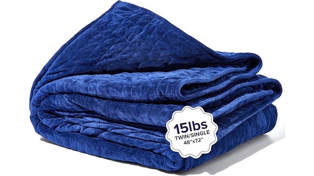 navy 15lb adult blanket