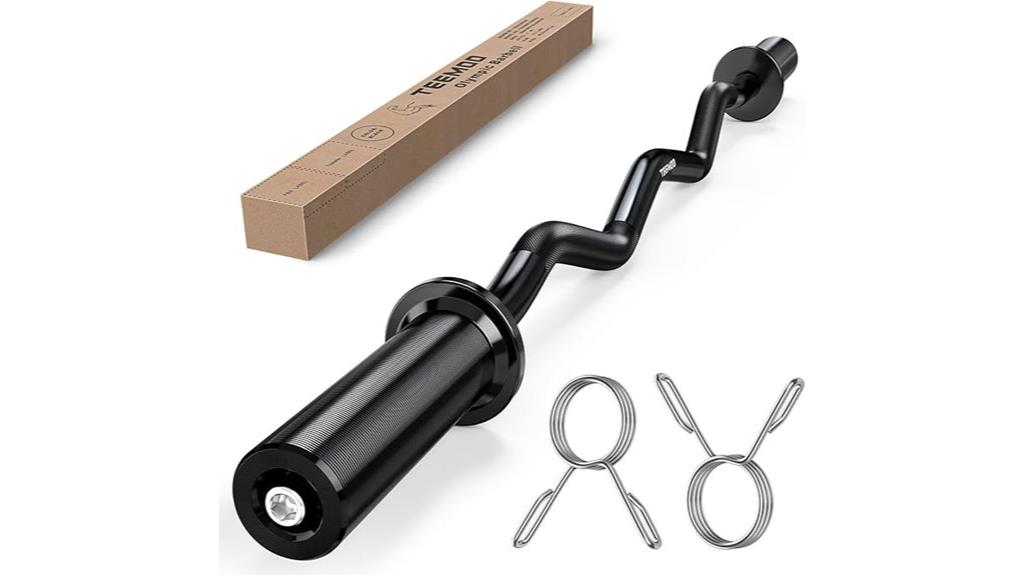 olympic black curl bar