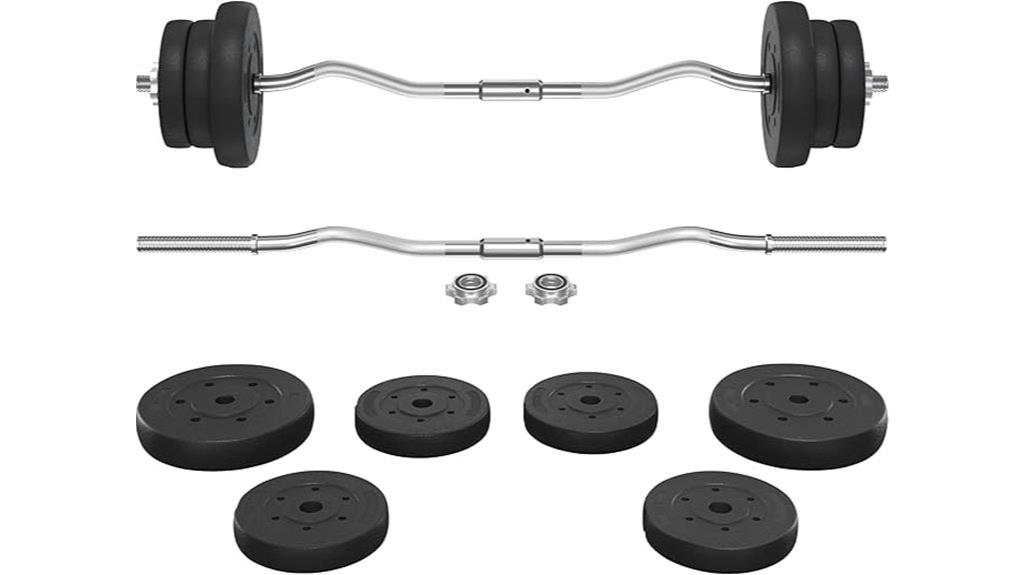olympic curl bar set
