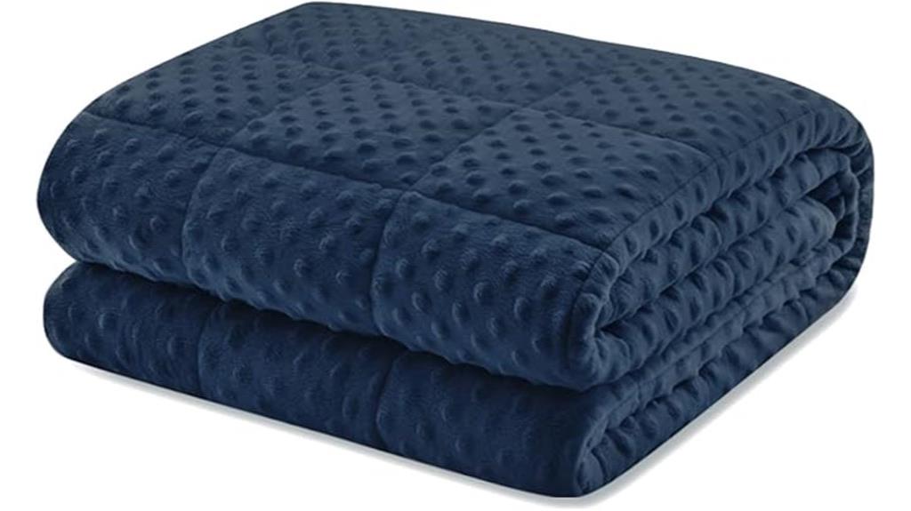 queen sized navy blue blanket