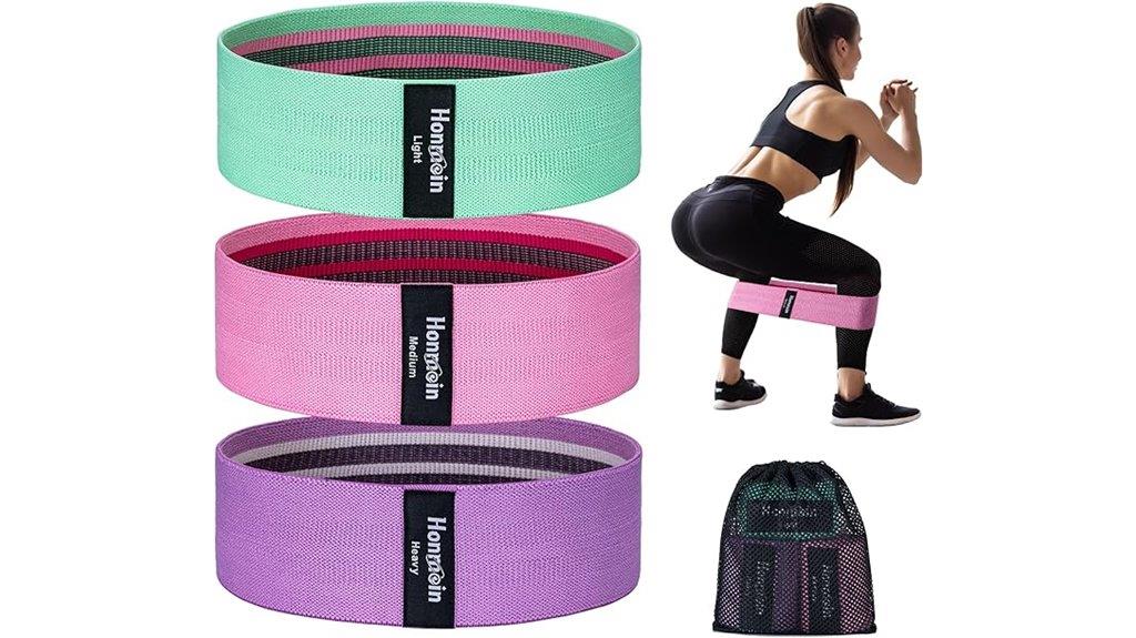 set of three resistance bands