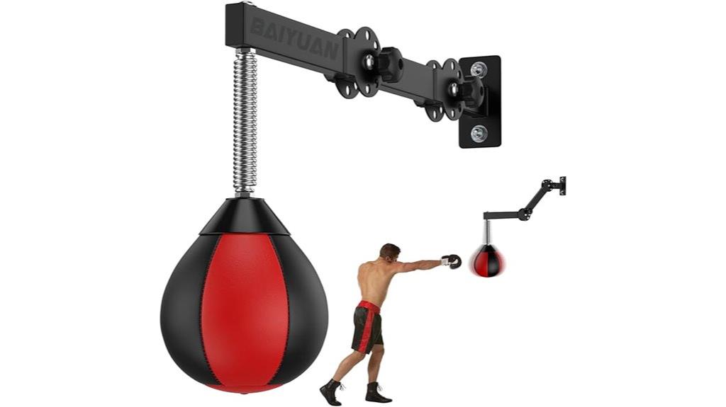 wall mounted adjustable speed bag