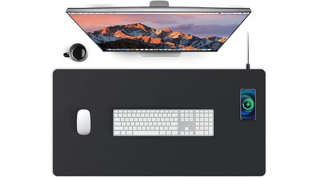 wireless leather mouse pad