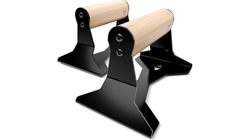 wooden handles steel construction