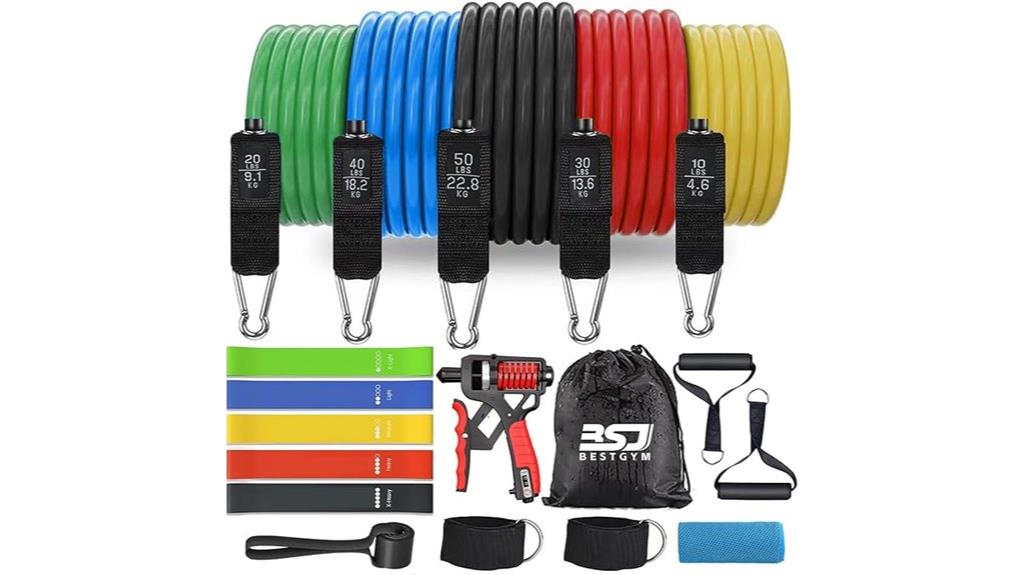 workout bands with handles