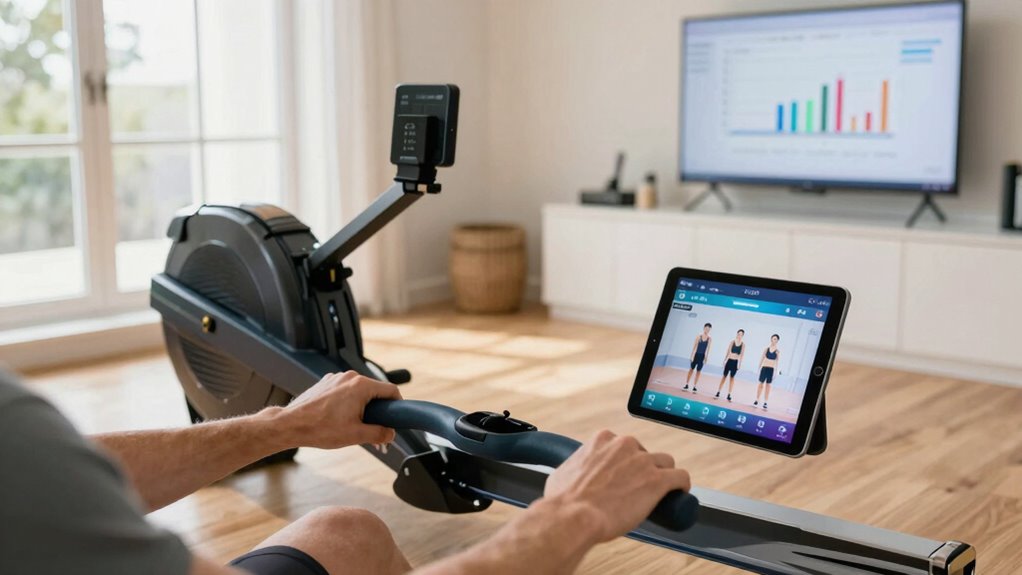 connected rowers aid pacing