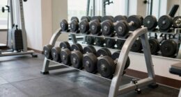 dumbbell racks promote safety