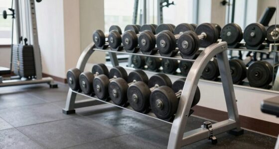 dumbbell racks promote safety
