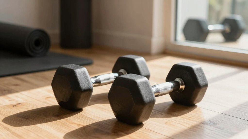 dumbbells enhance core training