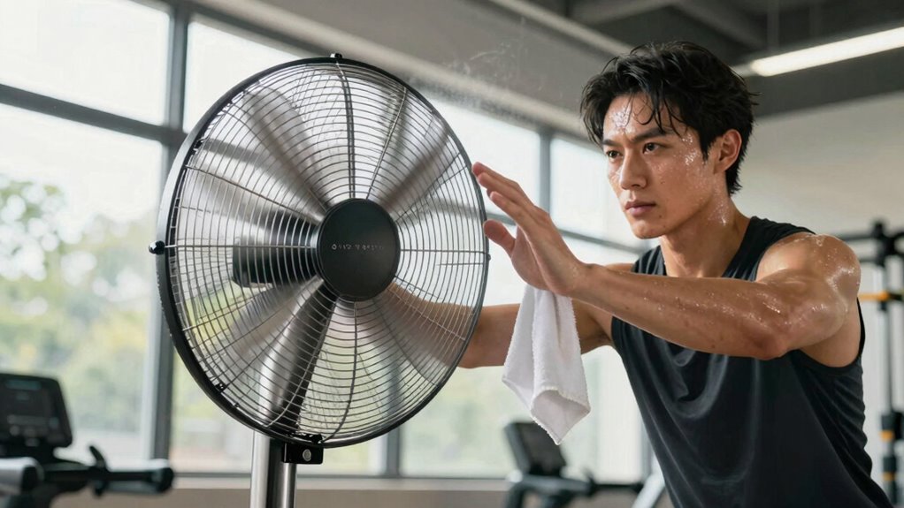fans enhance workout comfort
