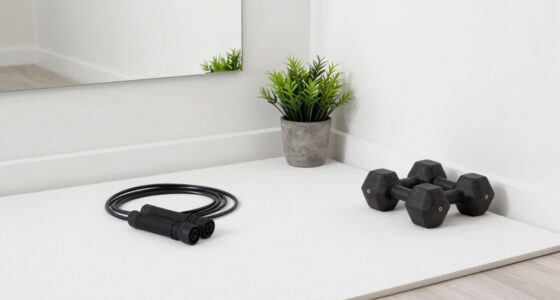 maintain tidy minimal workout space
