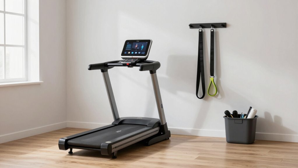 organized tech savvy workout space