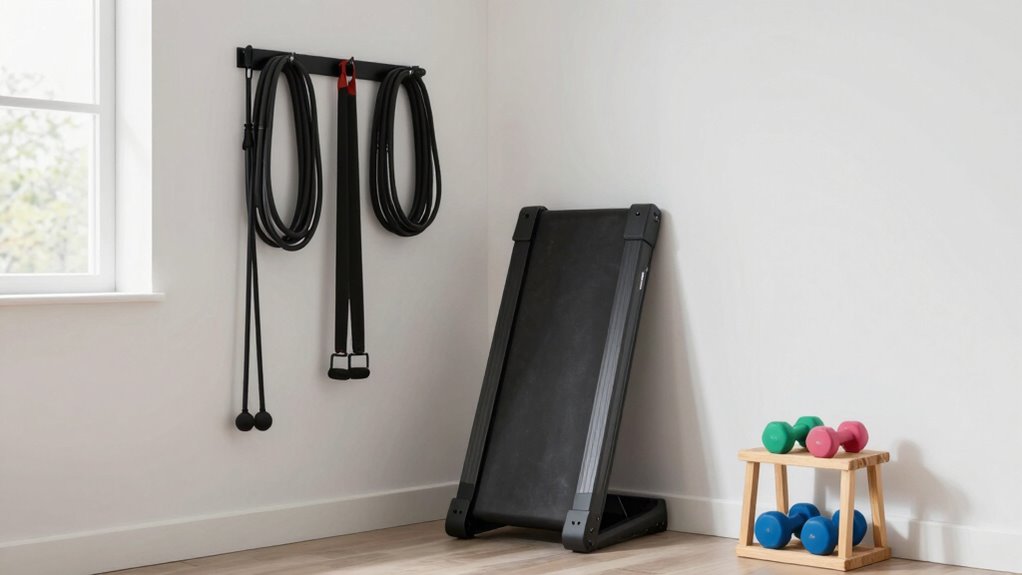 organizing affordable fitness equipment