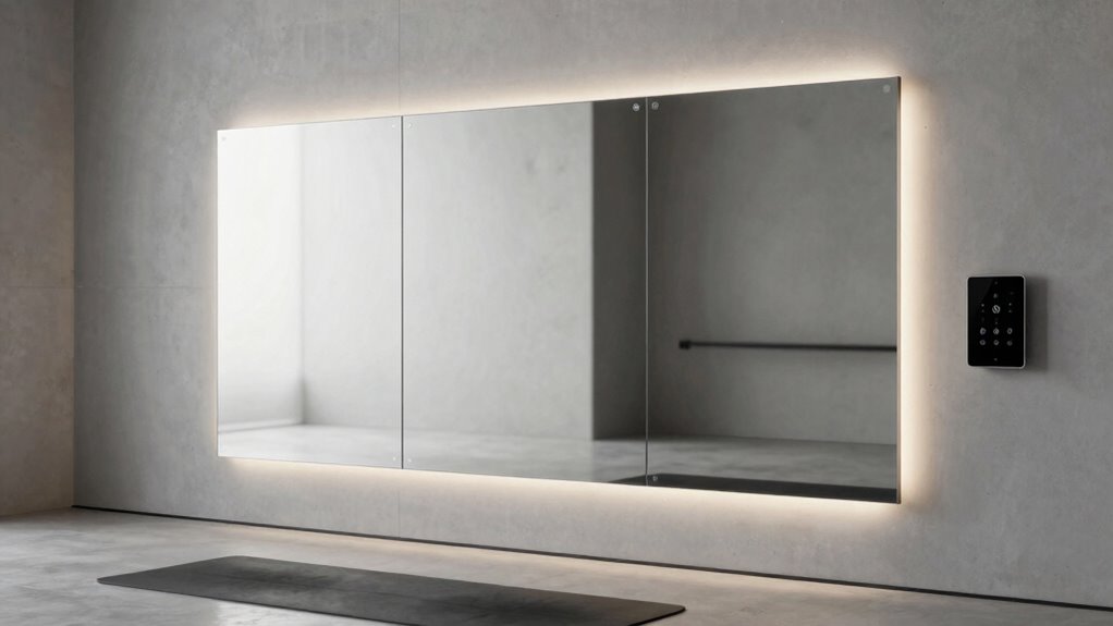 smart mirror enhances minimalist fitness