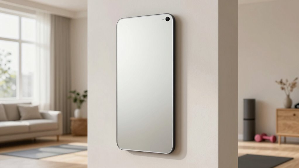 space saving virtual workout mirror
