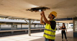 False Ceiling Collapse At Fabra I Puig Station Injures Three