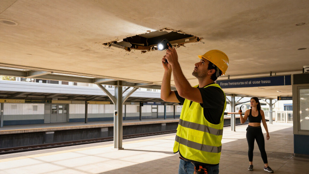 False Ceiling Collapse At Fabra I Puig Station Injures Three